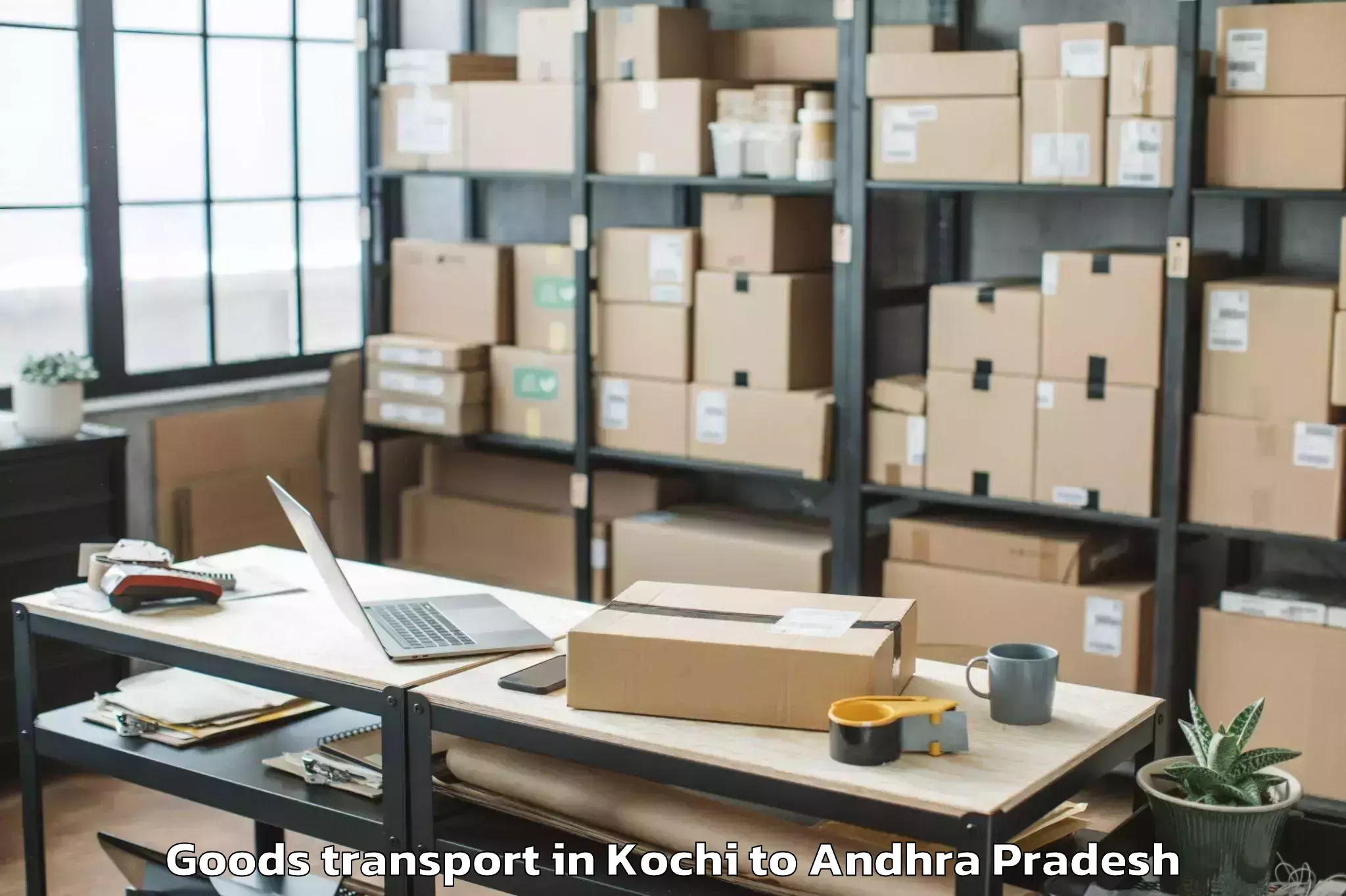 Discover Kochi to Chillakallu Goods Transport